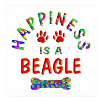 Beagle Happiness posters