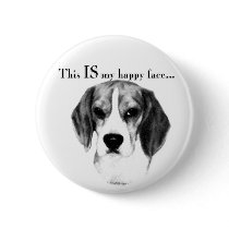Beagle Happy Face Buttons