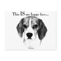 Beagle Happy Face Postcard