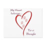Beagle Heart Belongs Postcard