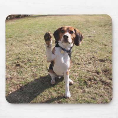 Beagle High Five Mouse Pad by Spridell