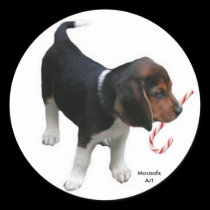 Beagle Holiday Sticker stickers