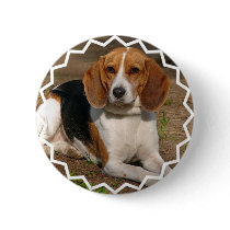 Beagle Hound Round Button