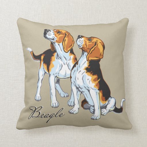 beagle throw pillow