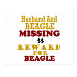 Beagle & Husband Missing Reward For Beagle Postcard
