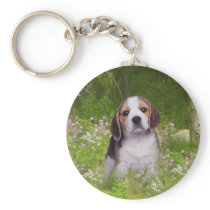 Beagle In Forest Keychain
