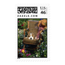Beagle In Garden Chair Postage