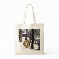 Beagle In Snow Tote Bag