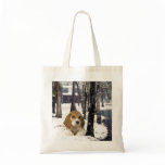 Beagle In Snow Tote Bag
