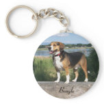 Beagle Keychain Cooper Hunting Dog On The Lake
