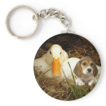 Beagle Keychain With Duck