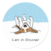 Beagle Let it Snow Stickers