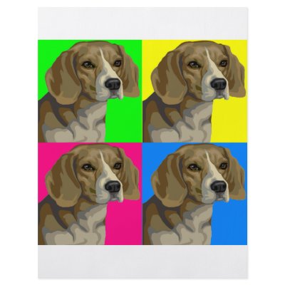 Beagle Light Bright Primary Collage Flyer by PersonalizedByYou