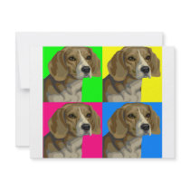 Beagle Light Bright Primary Collage Custom Invite