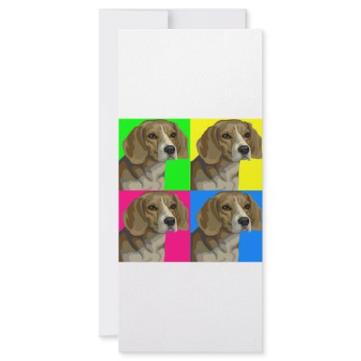 Beagle Light Bright Primary Collage Rack Card by PersonalizedByYou