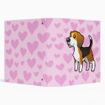 Beagle Love 3 Ring Binder