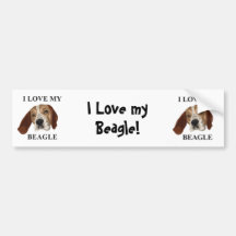 Beagle Love Bumper Stickers