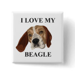 Beagle Love Button