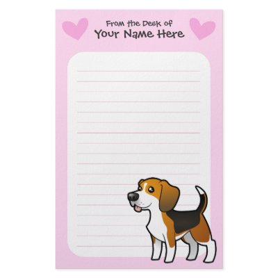 Beagle Love Stationery by CartoonizeMyPet