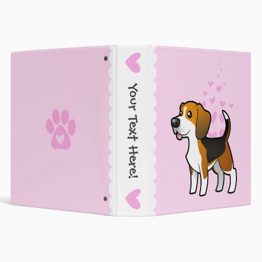 Beagle Love Vinyl Binders