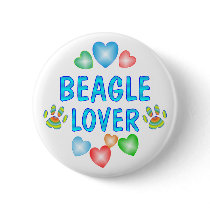 BEAGLE LOVER PINBACK BUTTON