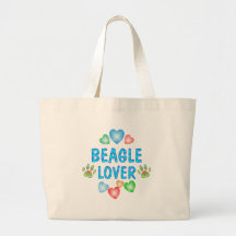 BEAGLE LOVER TOTE BAGS