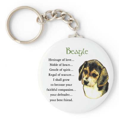 Beagle Lovers Gifts Key Chains by DogsByDezign