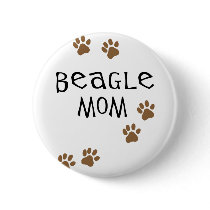 Beagle Mom Pinback Button