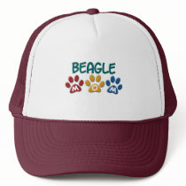 BEAGLE MOM Paw Print Trucker Hats