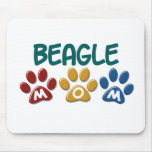 BEAGLE MOM Paw Print Mouse Pad
