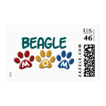 BEAGLE MOM Paw Print Stamps