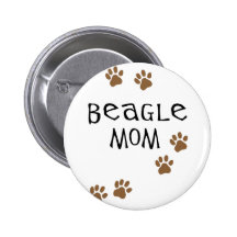 Beagle Mom Pinback Button