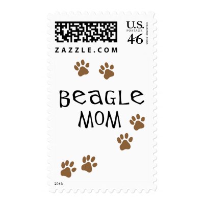 Beagle Mom Postage Stamps by dogsandhorses