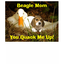 Beagle Mom T-Shirt With Duck by normagolden Beagle Mom T-Shirt With Duck
