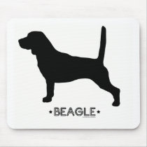 Beagle Mousepad by dogsilhouettes Beagle Mousepad