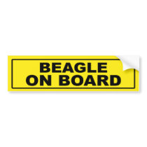 Beagle on Board bumper stickers