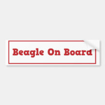 Beagle On Board Bumper Sticker