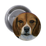Beagle Painting - Dog Breed Art Button