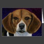 Beagle Painting - Dog Breed Art Card