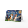 Beagle Pair - Starry Night Greeting Card