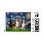 Beagle Pair - Starry Night Postage