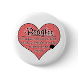 Beagle Paw Prints Dog Humor Buttons