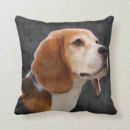 beagle face pillow