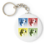 Beagle Pop Art Keychain