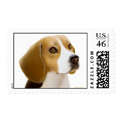 Beagle Postage Stamp by twopurringcats
