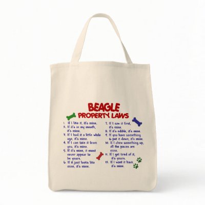 BEAGLE Property Laws 2 Bag by poochloverstuff