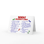BEAGLE Property Laws 2 Greeting Card