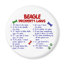 BEAGLE Property Laws 2 Fridge Magnets