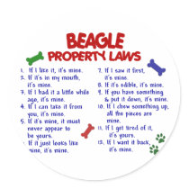 BEAGLE Property Laws 2 Sticker