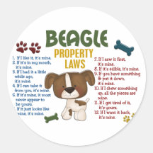 Beagle Property Laws 4 Sticker